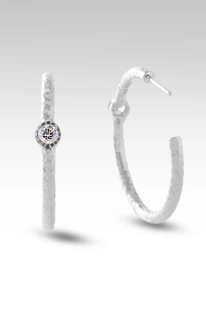 Circle of Faith Hoops™ in White Zircon