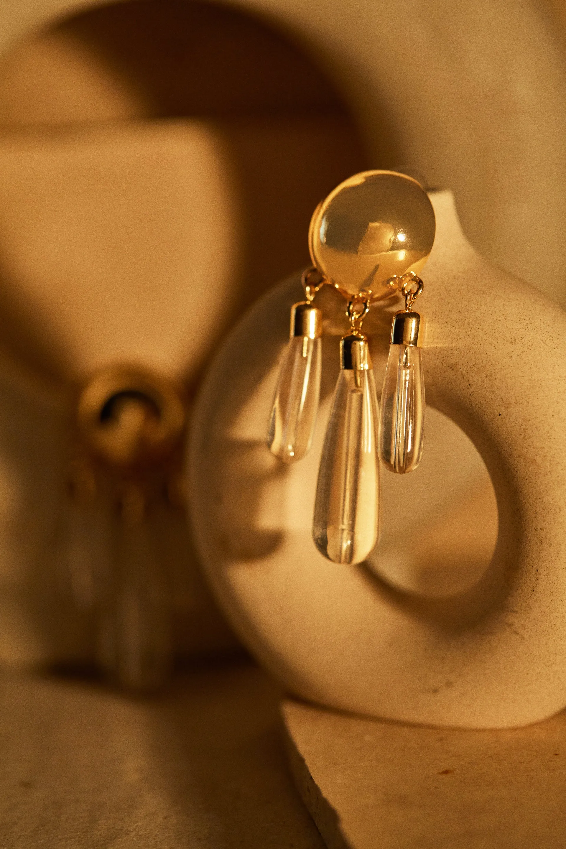 Clara Statement Drop Earring - Gold