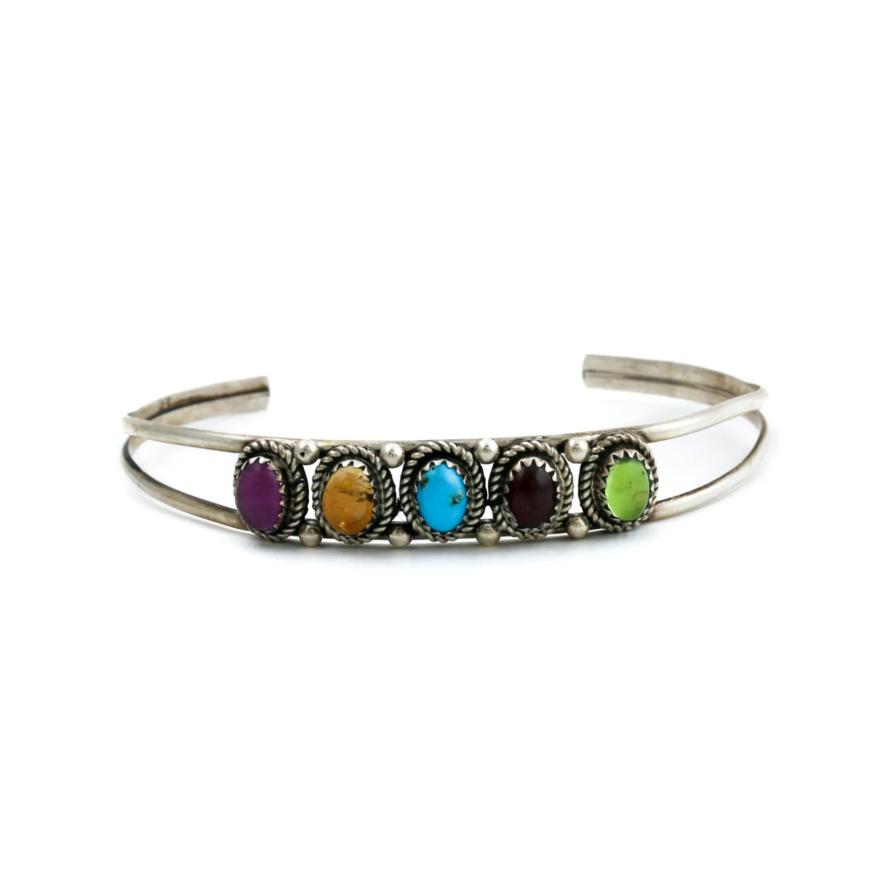 Classic 1940's Navajo Cuff x Multi-Gemstones