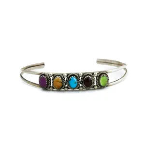 Classic 1940's Navajo Cuff x Multi-Gemstones