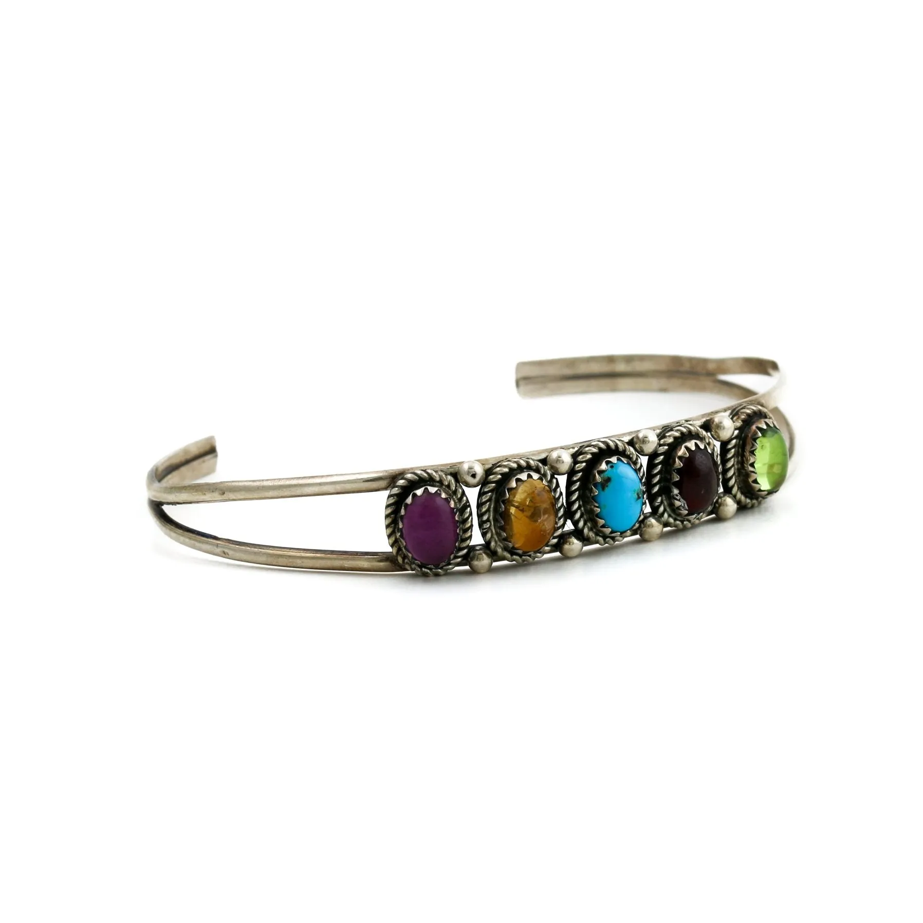 Classic 1940's Navajo Cuff x Multi-Gemstones