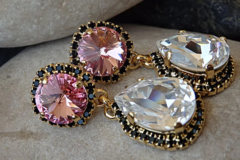 Clear Pink Earrings
