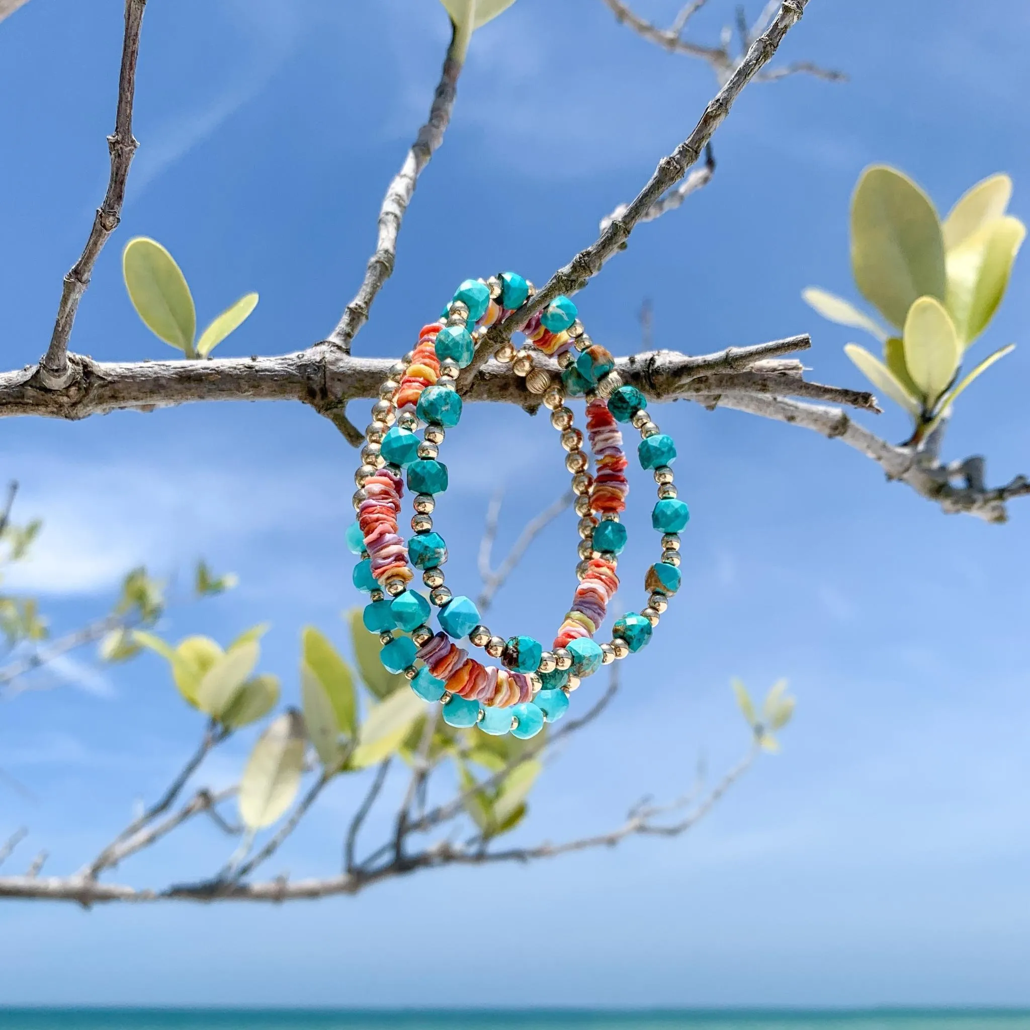 Coastal Bracelet | Shells, Turquoise