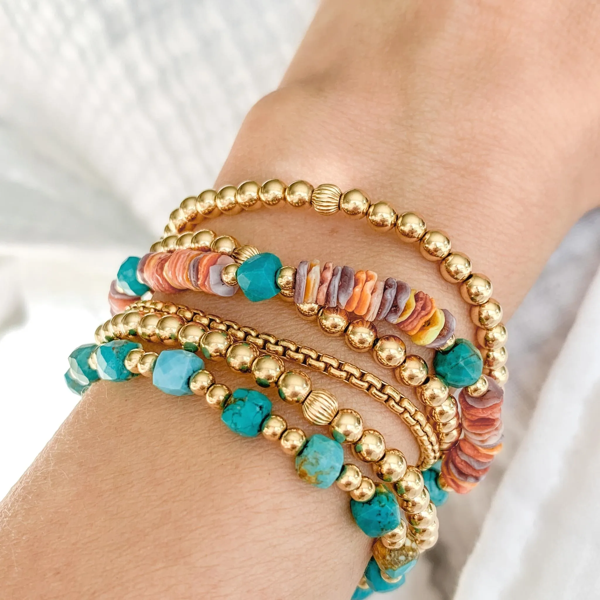 Coastal Bracelet | Shells, Turquoise