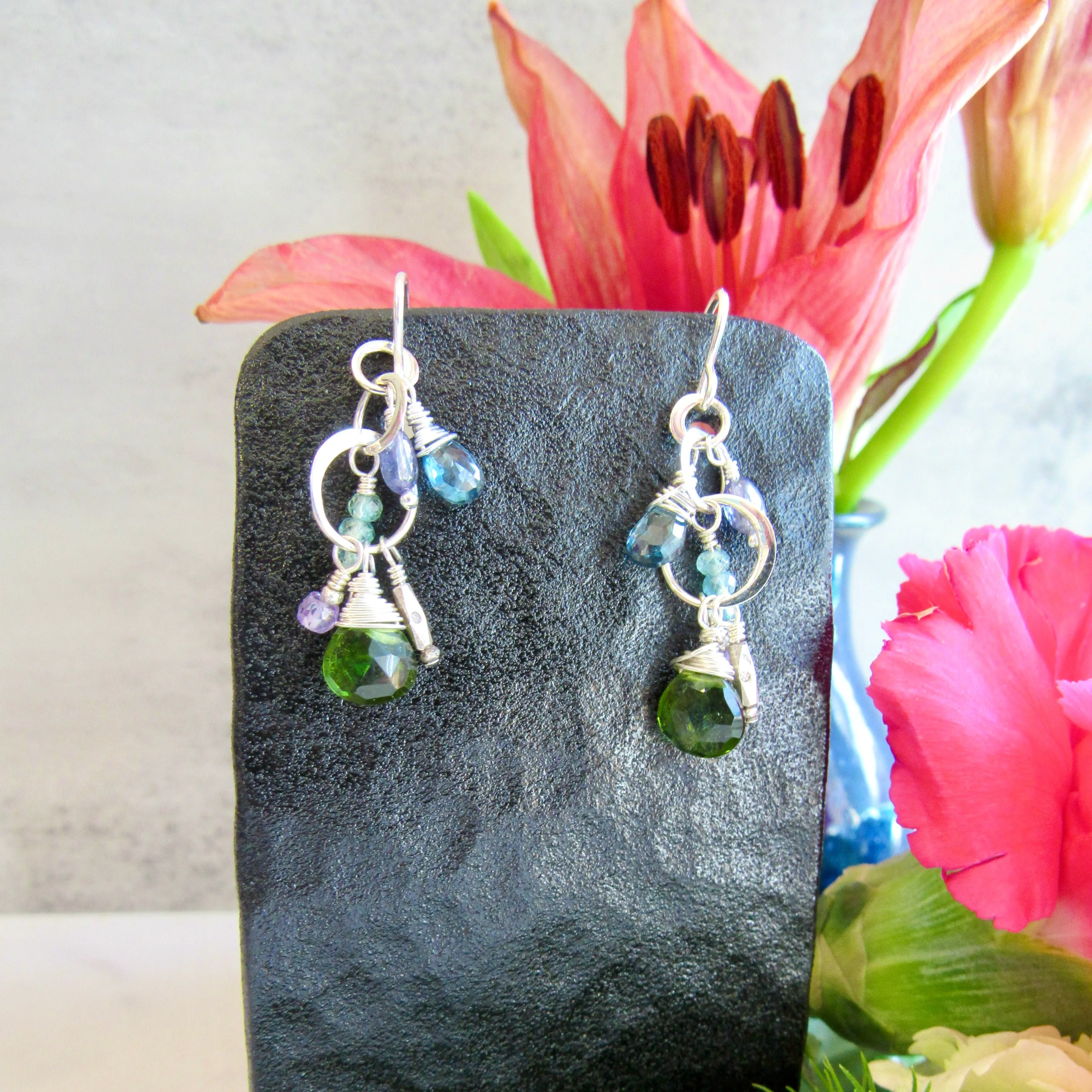Color Drop Chandelier Earrings