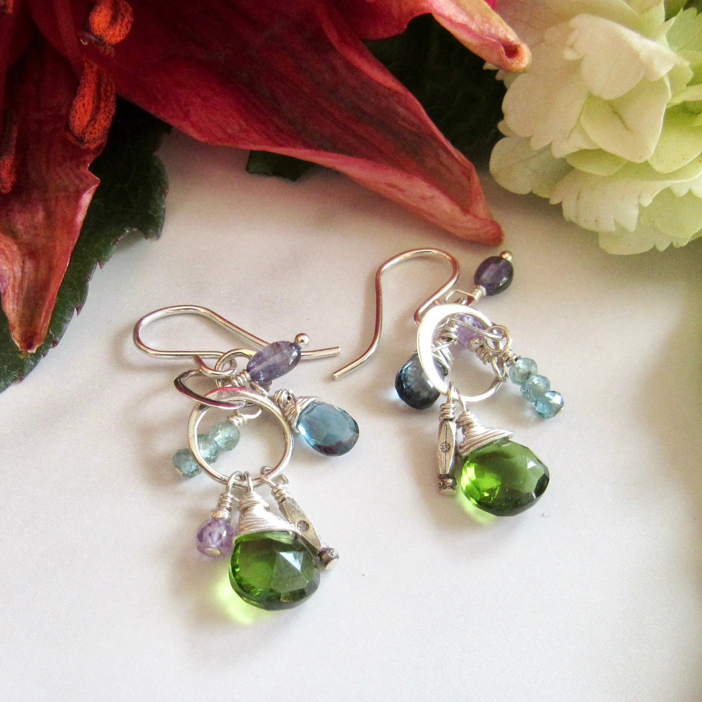 Color Drop Chandelier Earrings