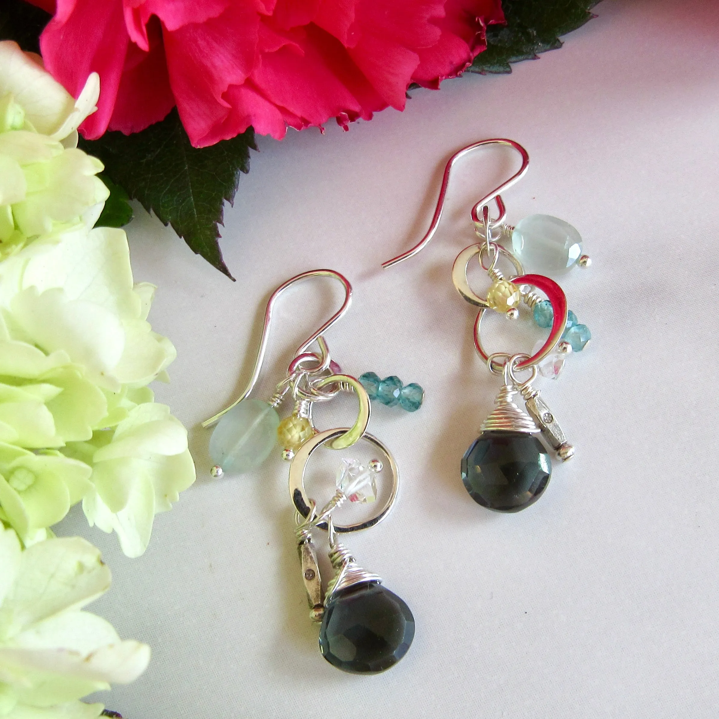 Color Drop Chandelier Earrings