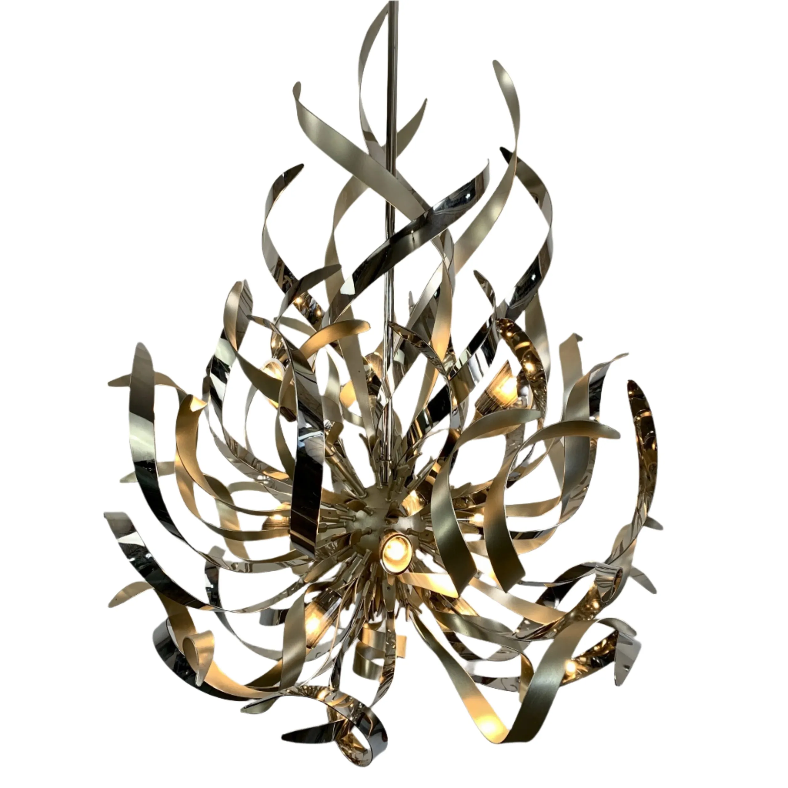 Corbett Lighting Sputnick Chandelier, 9 Light, Large, Contemporary, Nickel