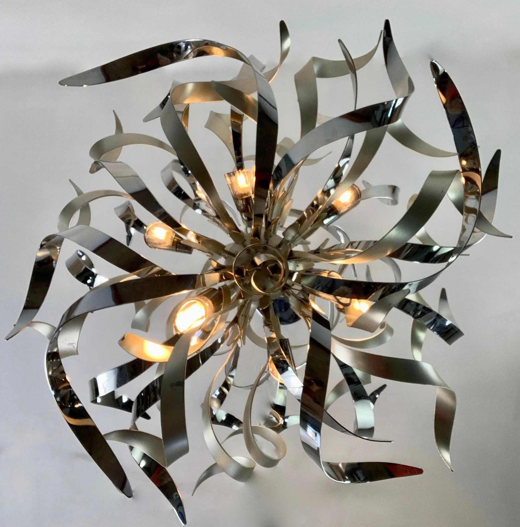 Corbett Lighting Sputnick Chandelier, 9 Light, Large, Contemporary, Nickel