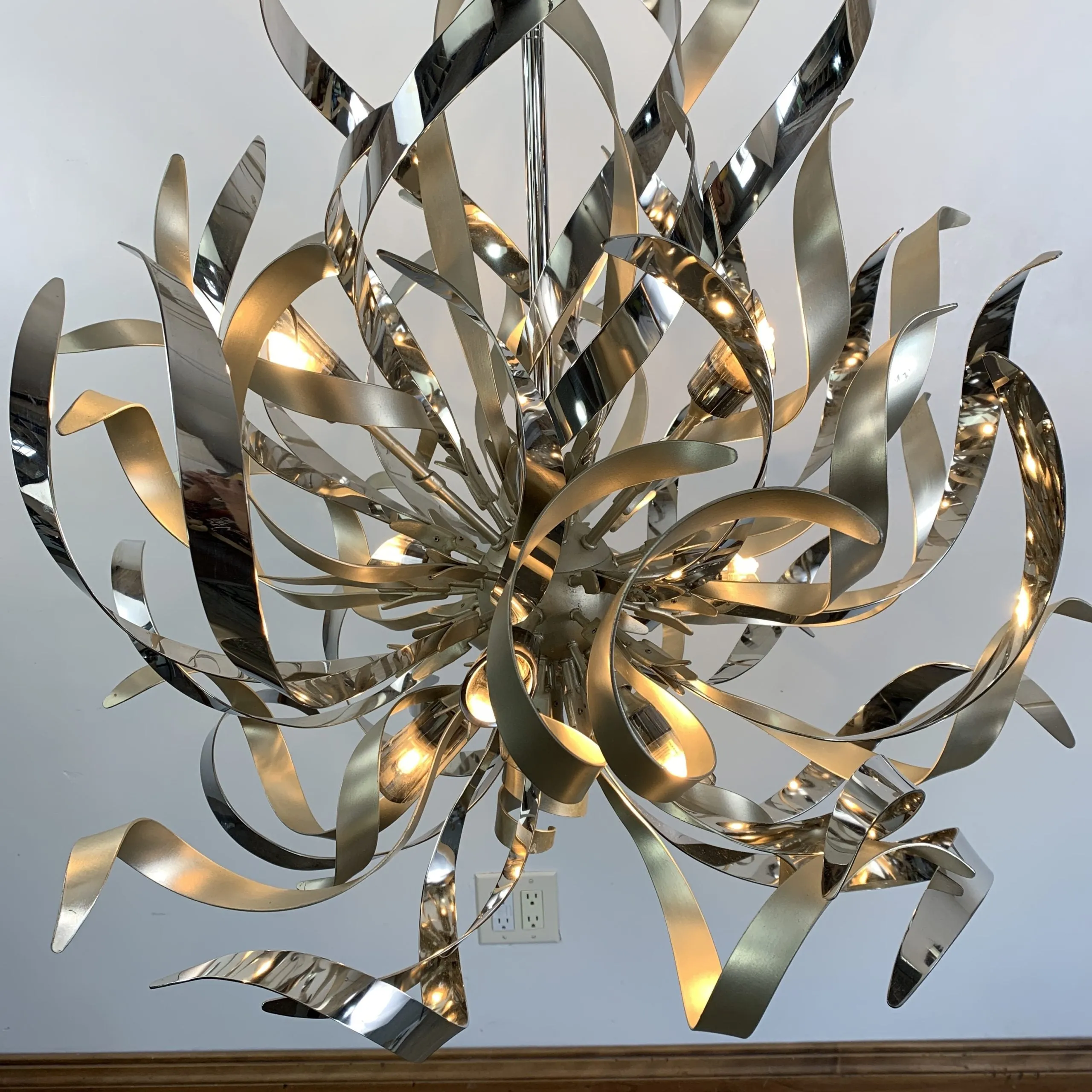 Corbett Lighting Sputnick Chandelier, 9 Light, Large, Contemporary, Nickel
