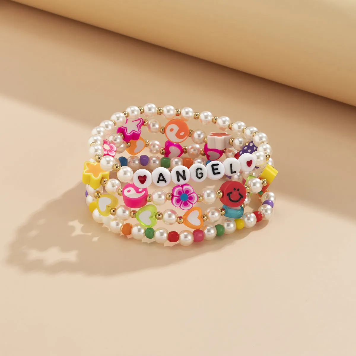 Creative Colorful Fruit Soft Ceramic Heart-shaped Bracelet