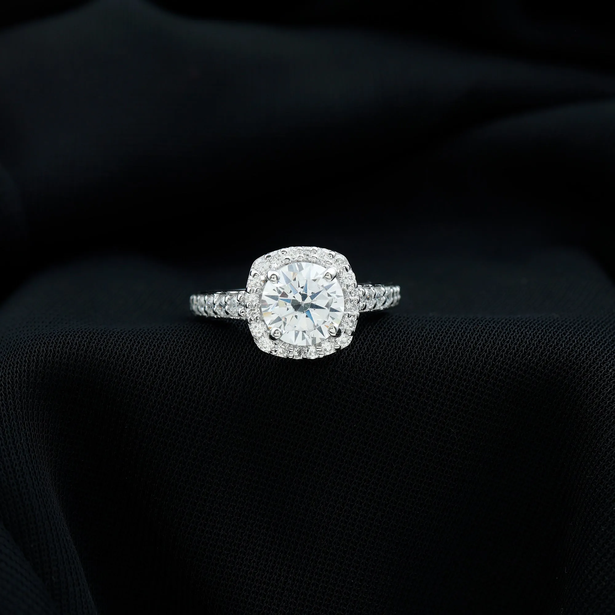 Cubic Zirconia Vintage Inspired Engagement Ring