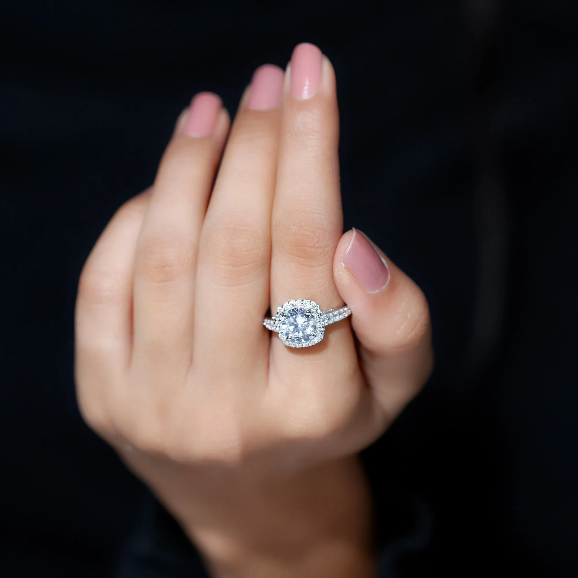 Cubic Zirconia Vintage Inspired Engagement Ring