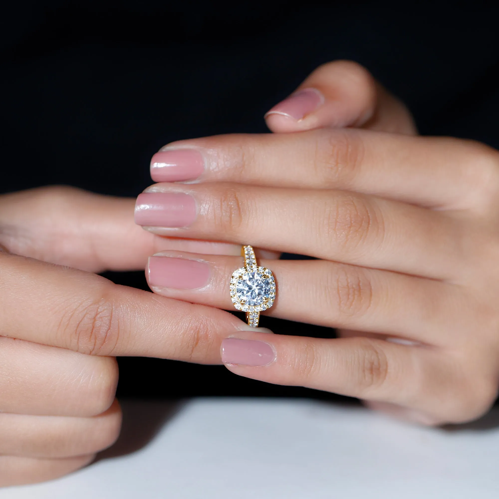 Cubic Zirconia Vintage Inspired Engagement Ring