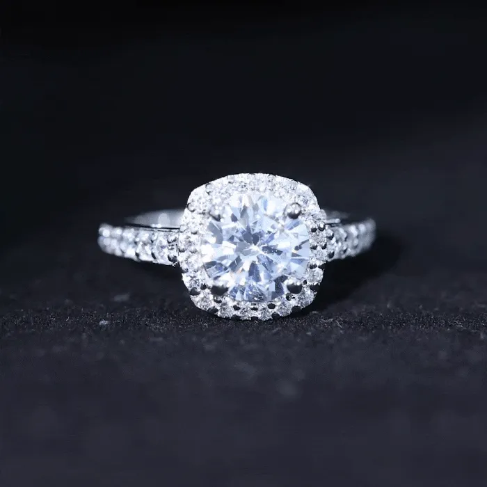 Cubic Zirconia Vintage Inspired Engagement Ring