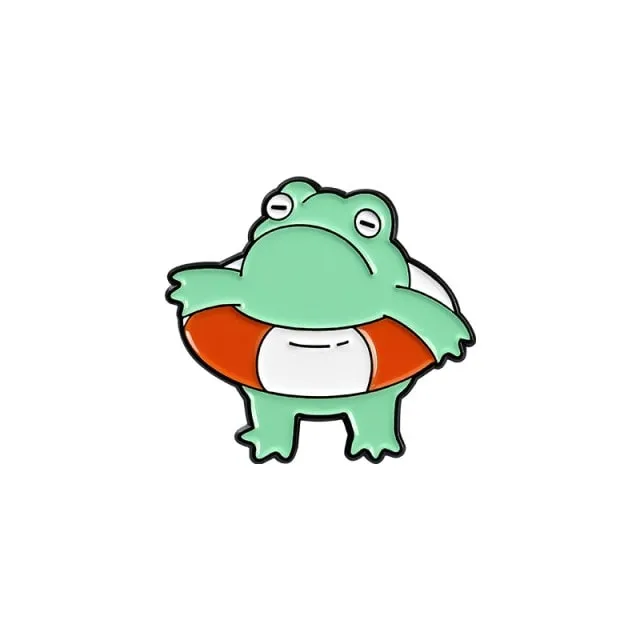 Cute Cartoon Frog Series Brooch