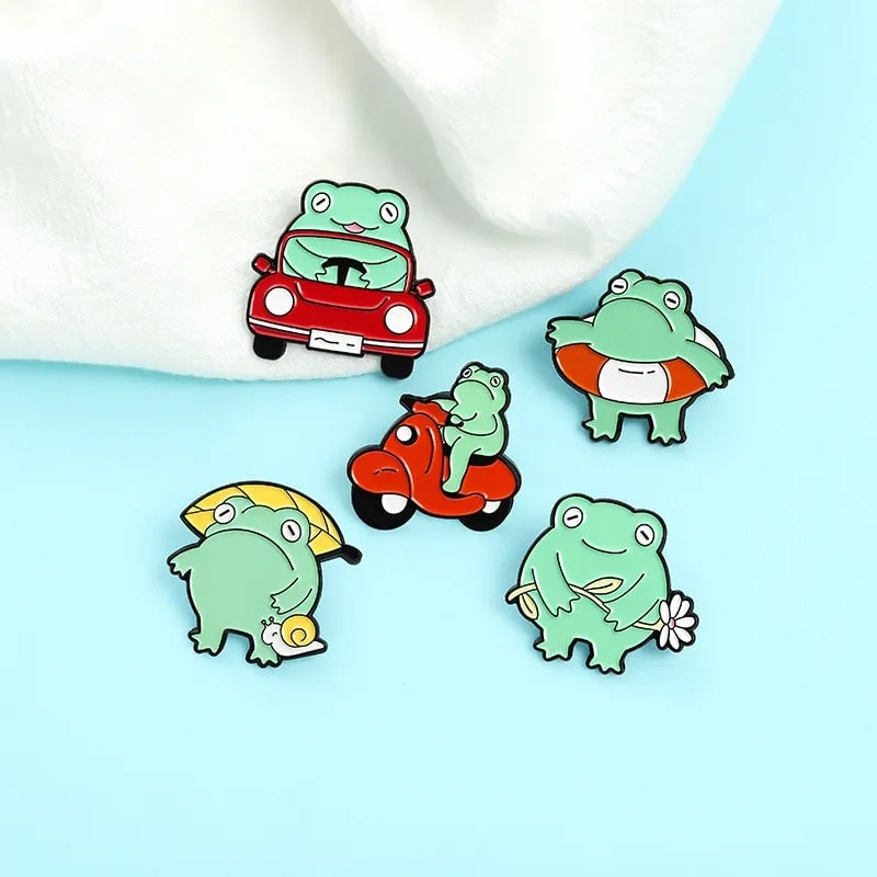 Cute Cartoon Frog Series Brooch