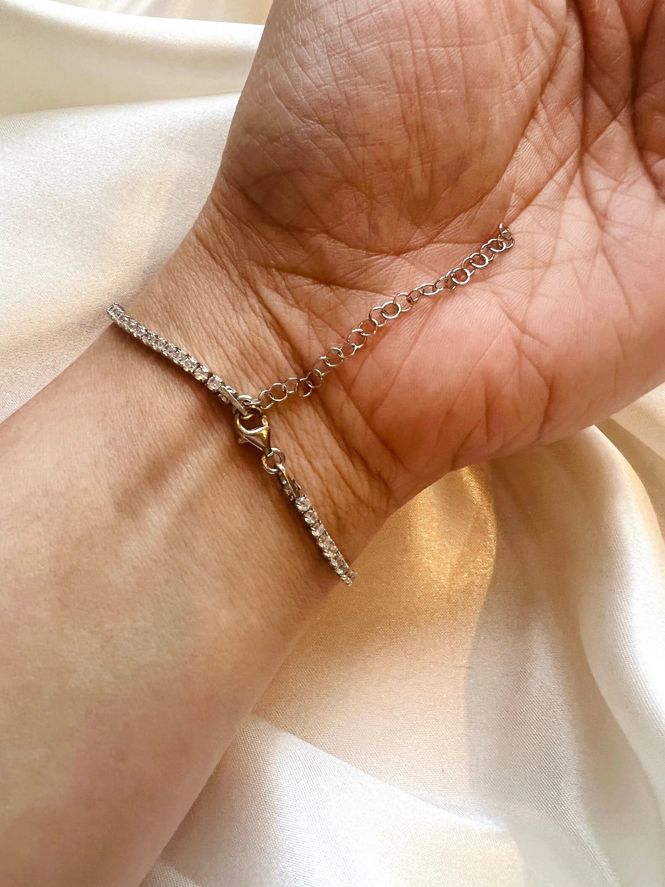 CZ Tennis Bracelet in Silver| Gold Tennis Bracelet| Wedding Bracelet| Minimalist Bracelet in Sterling Silver| Rose Gold Tennis Bracelet