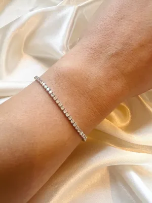 CZ Tennis Bracelet in Silver| Gold Tennis Bracelet| Wedding Bracelet| Minimalist Bracelet in Sterling Silver| Rose Gold Tennis Bracelet