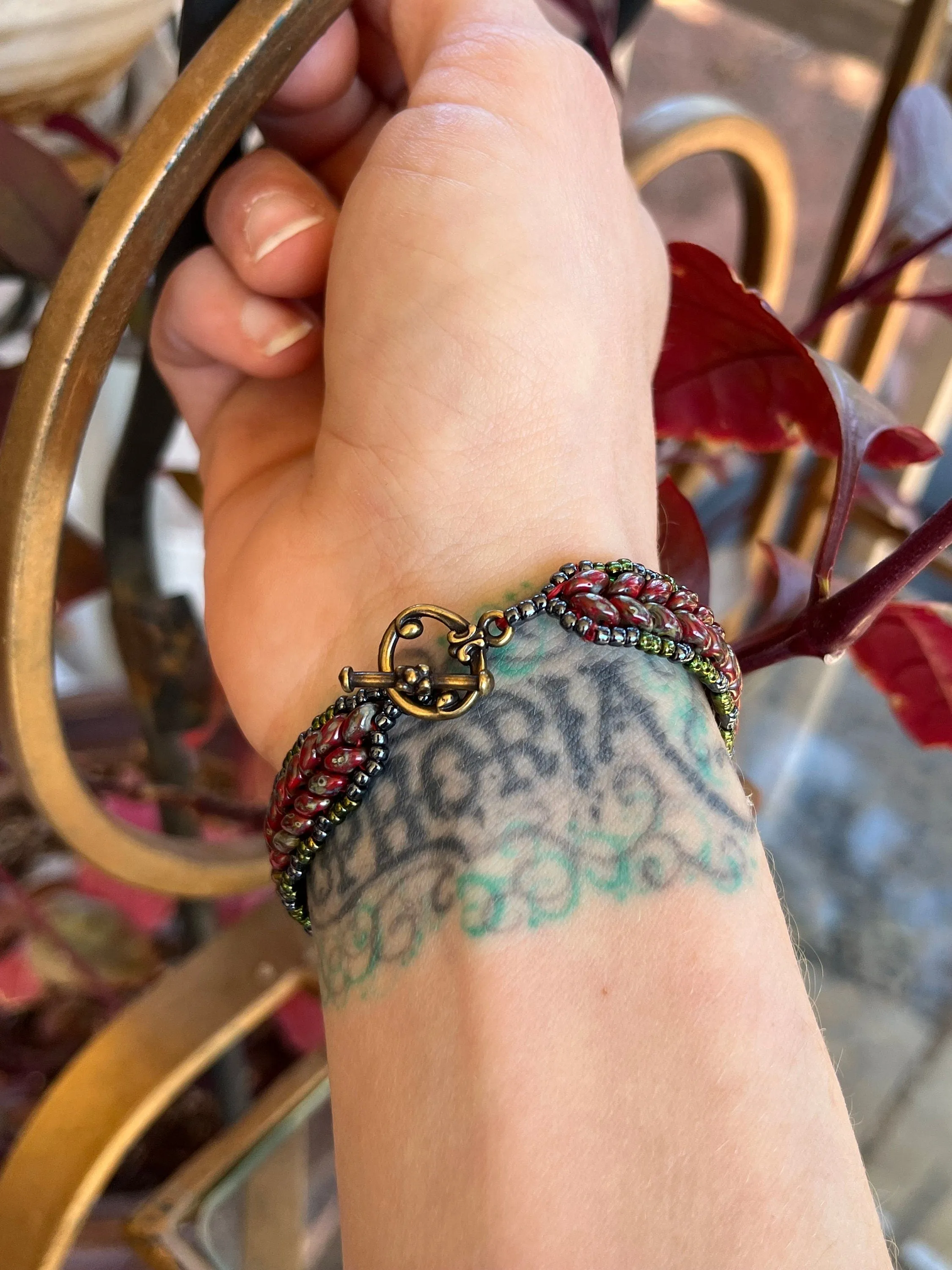 Czech Glass Bead Weaved Bracelet