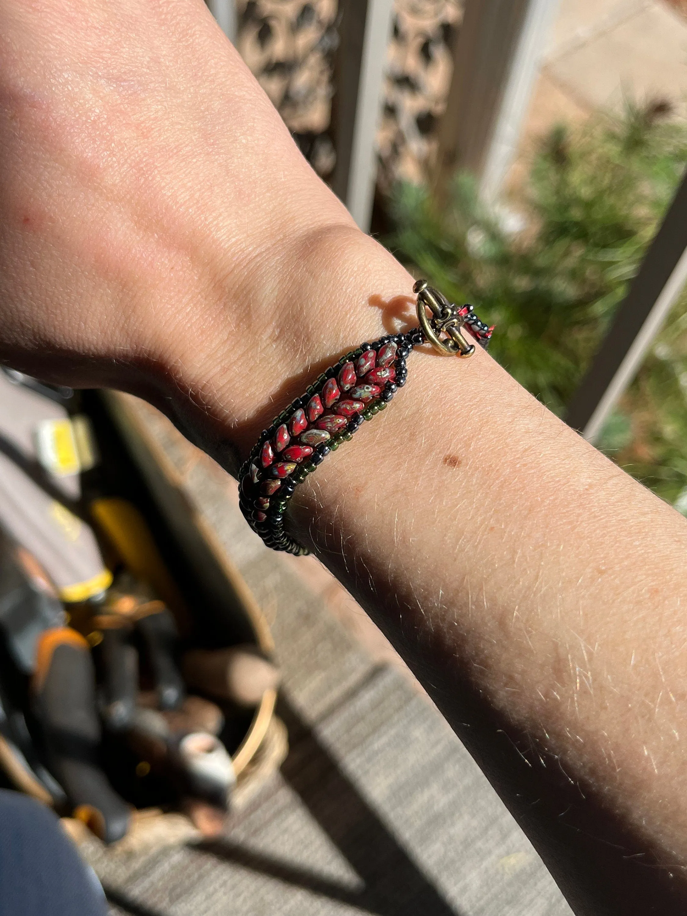 Czech Glass Bead Weaved Bracelet