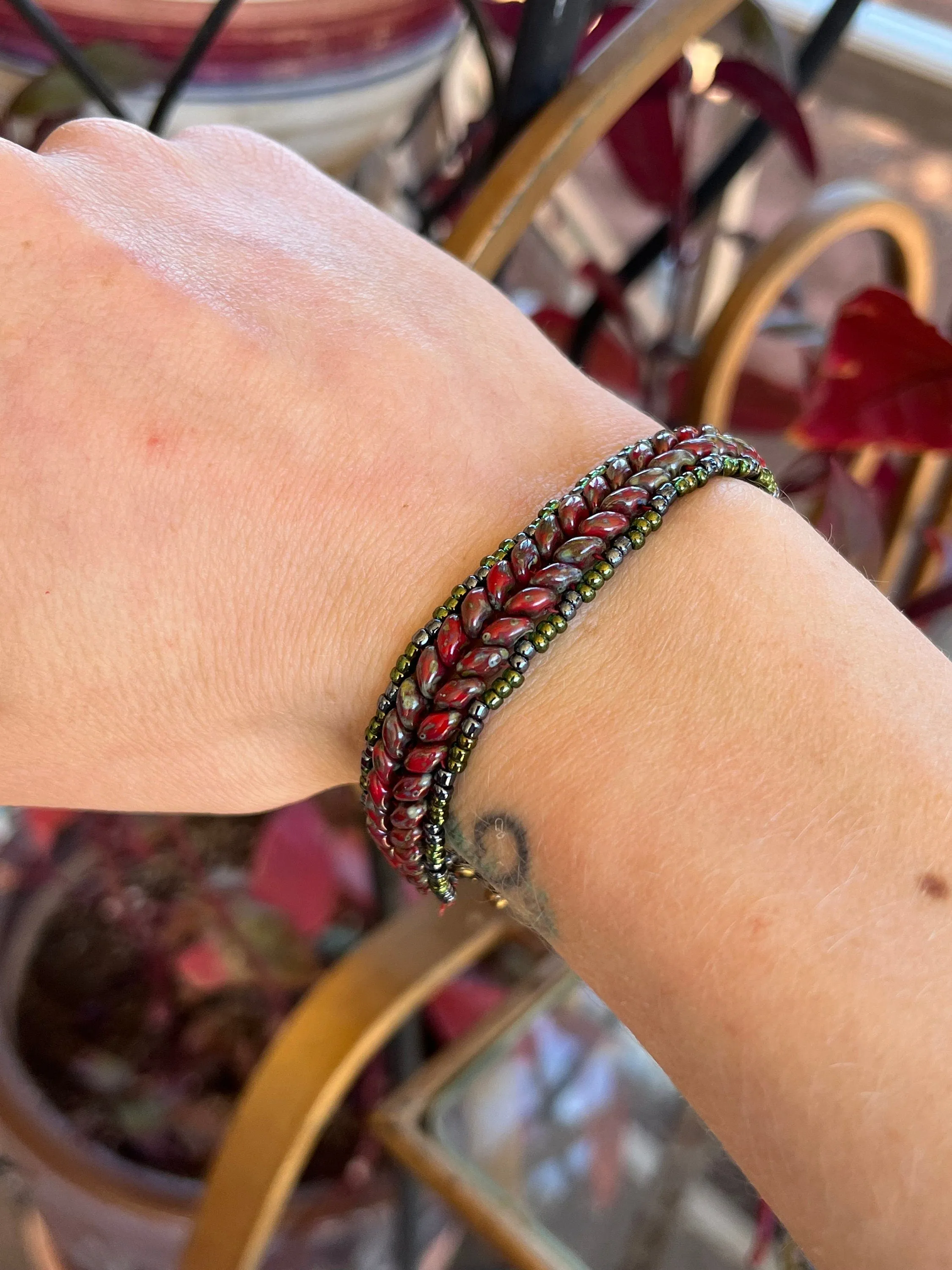 Czech Glass Bead Weaved Bracelet