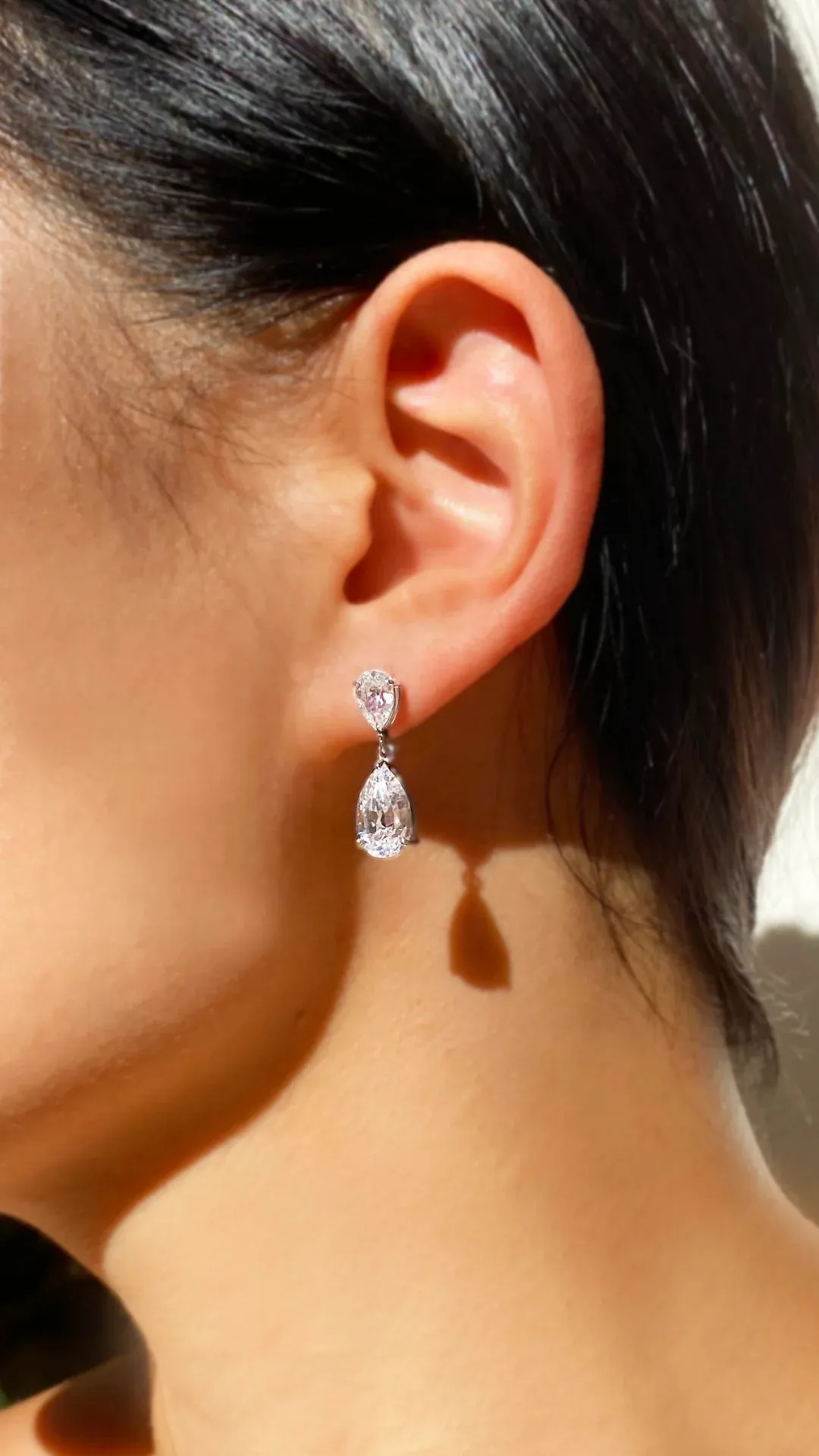 Dainty Zircon Stones Necklace & Earrings Set