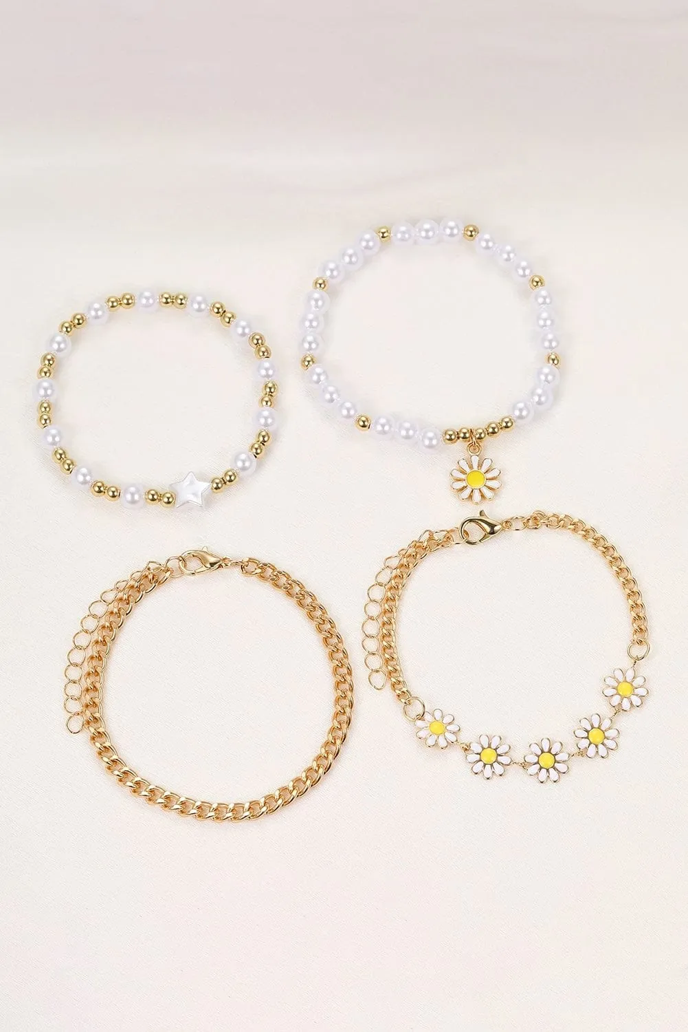 Daisy Pearl Beaded Bracelet Set | PRE ORDER