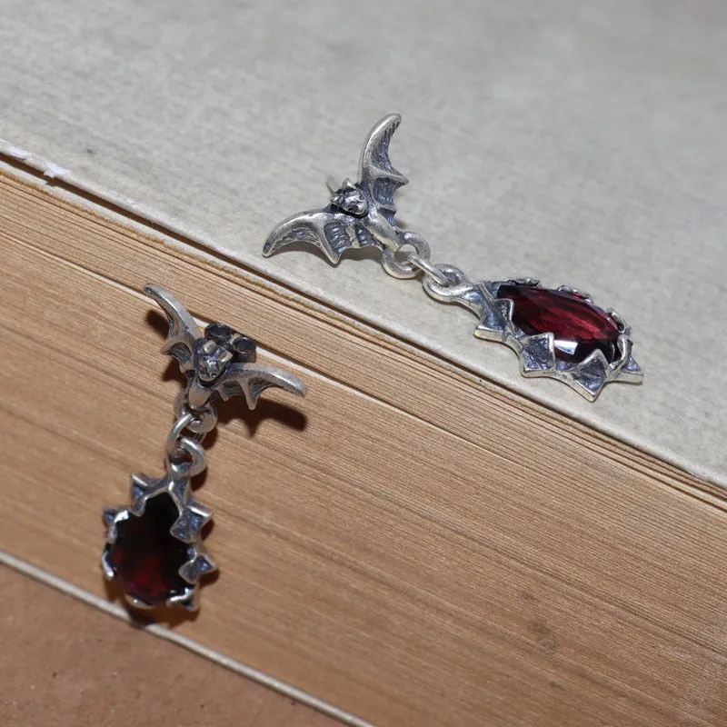'Dark Night' Zircon Bat Earrings