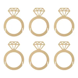 Diamond Ring Drink Topper Decorations - Pack of 6