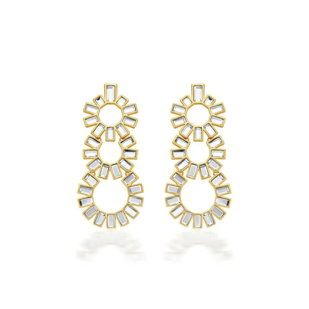 Disco Mirror Chandelier Earring