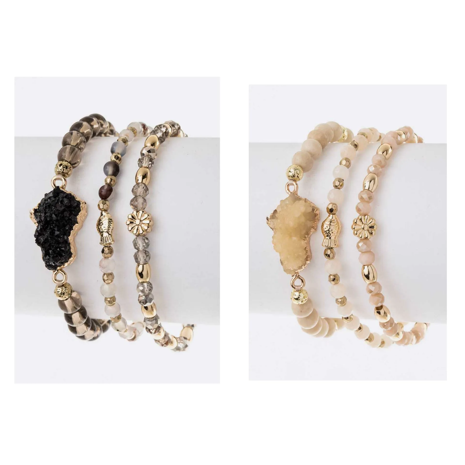 Druzy Bracelet Set