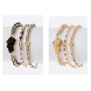 Druzy Bracelet Set