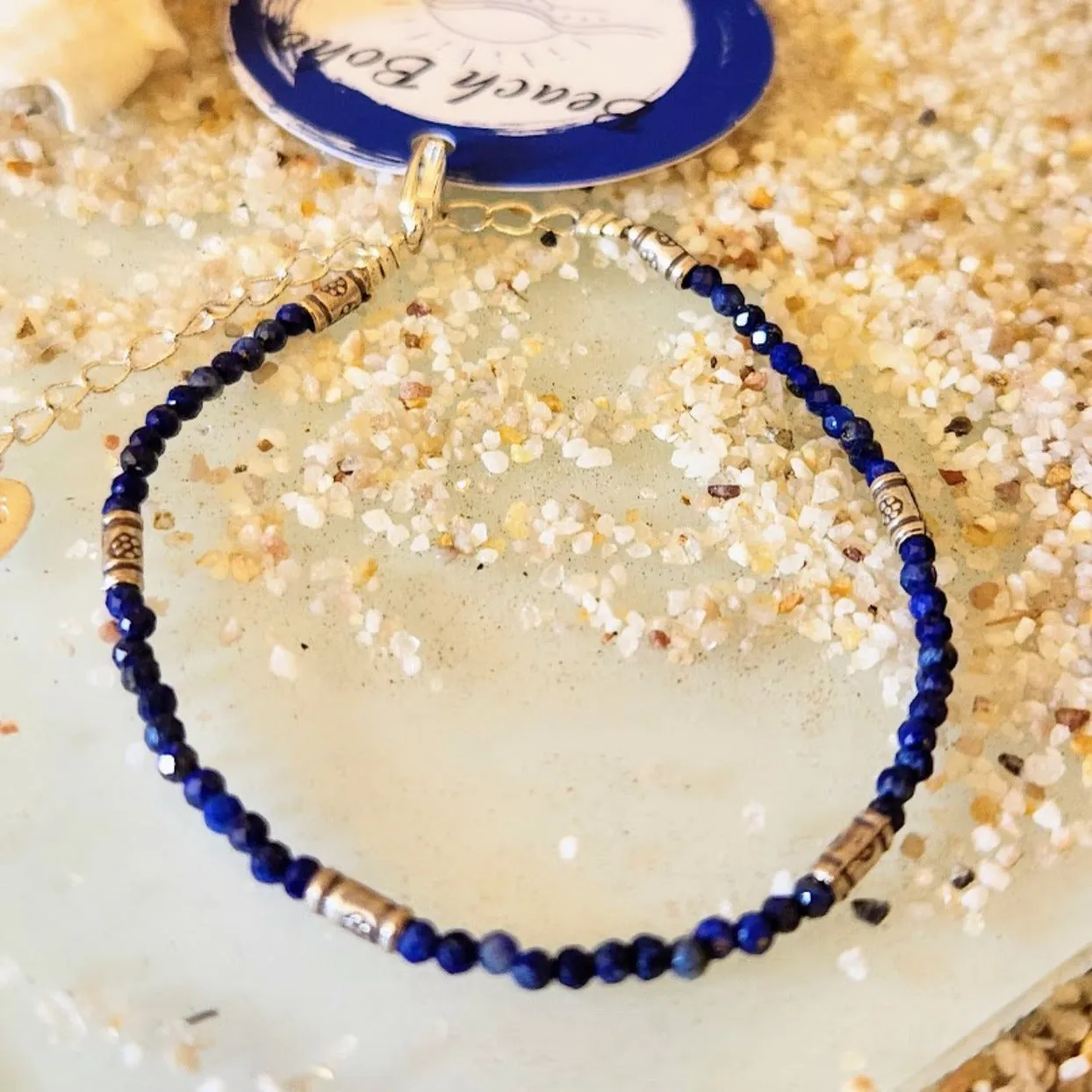 EGYPTIAN NIGHT - LAPIS LAZULI HILLTRIBE BRACELET