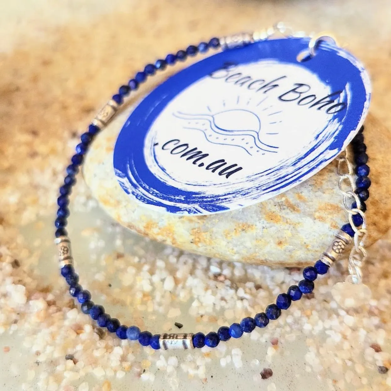 EGYPTIAN NIGHT - LAPIS LAZULI HILLTRIBE BRACELET
