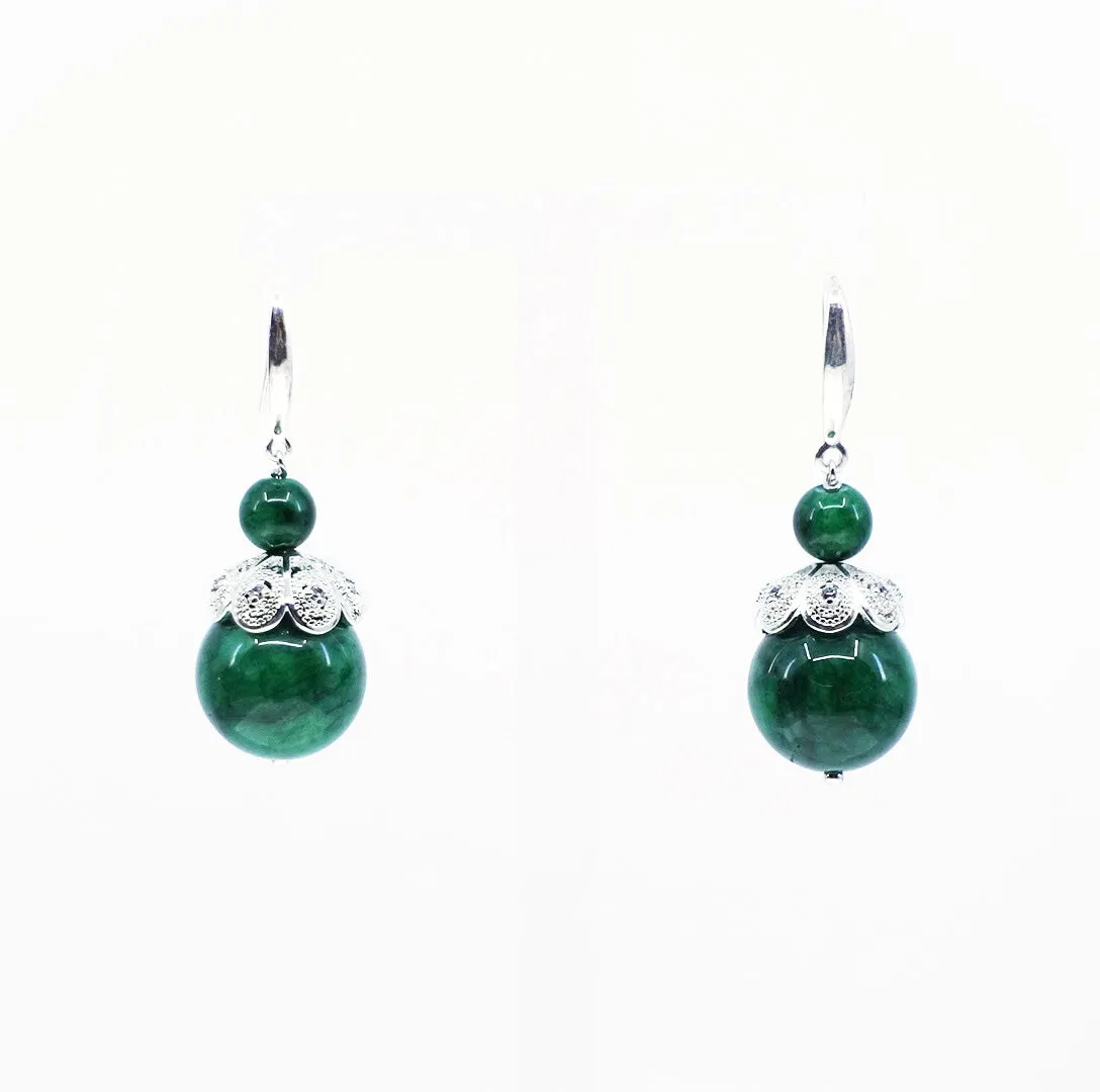 Elf Forest Jadeite Earrings
