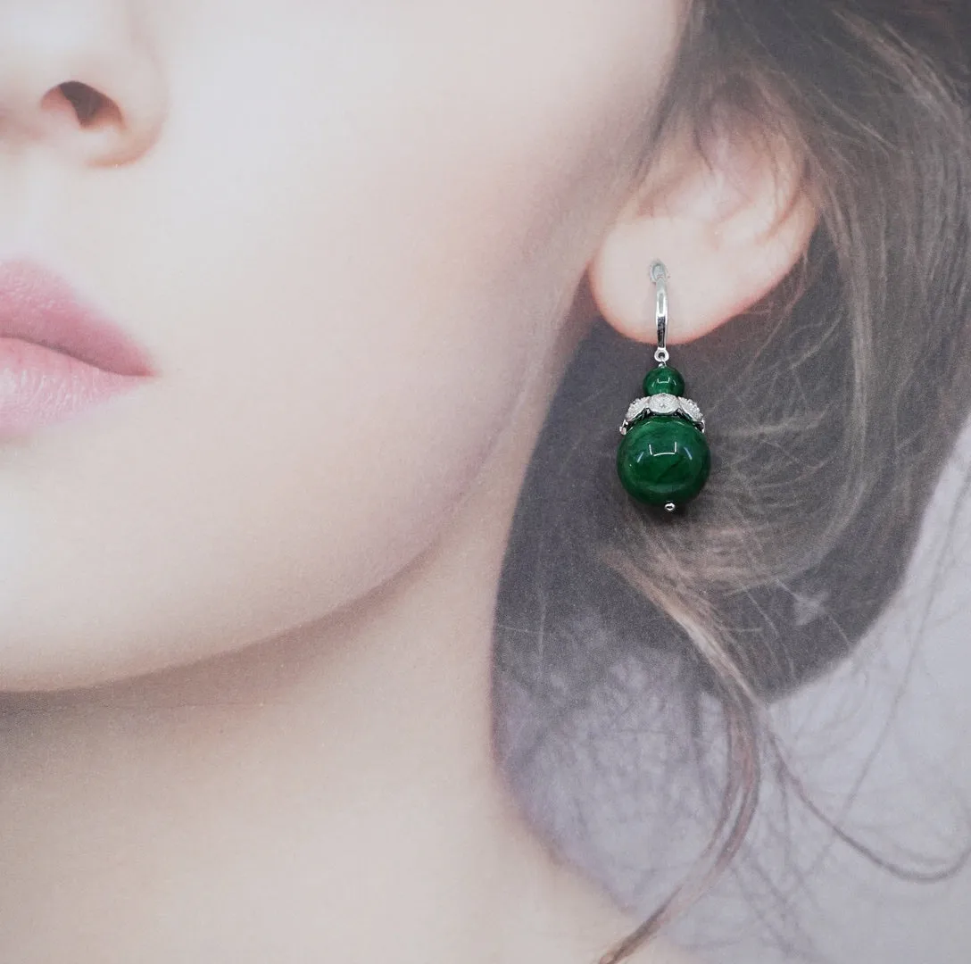Elf Forest Jadeite Earrings