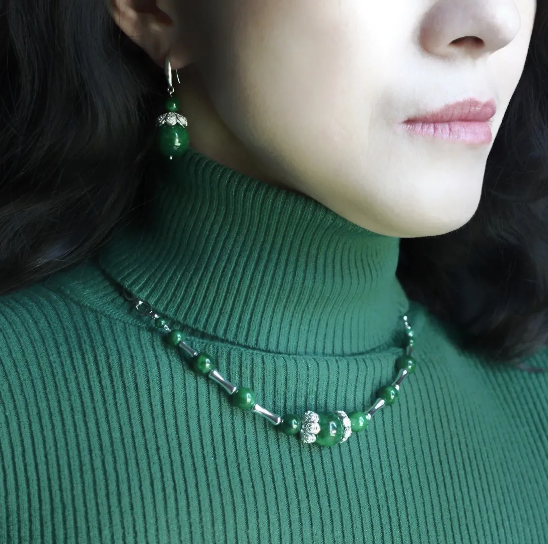 Elf Forest Jadeite Earrings