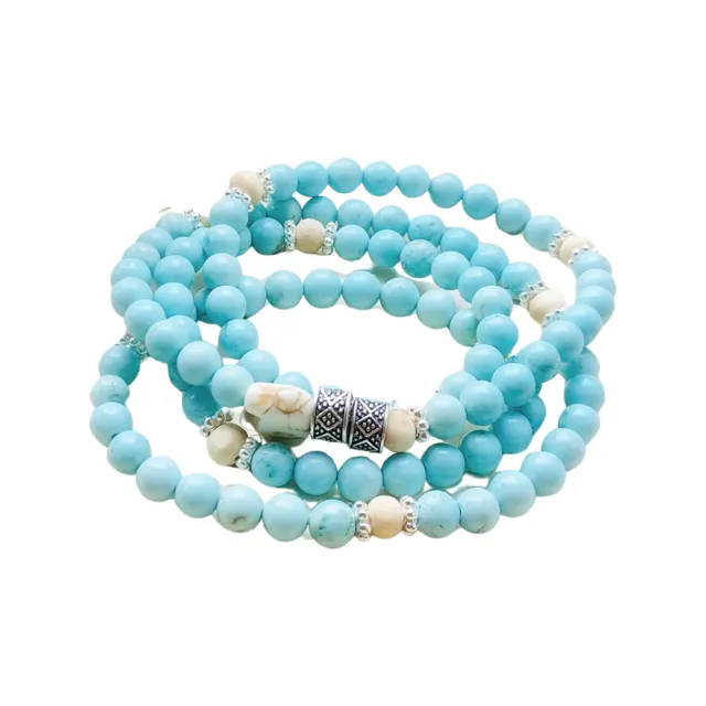 Energy Stone Wrap Bracelet/ Necklace (Turquoise)
