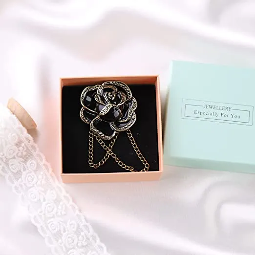 Fashion black Rhinestone Brooch