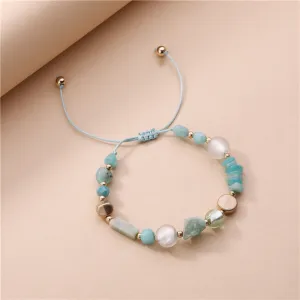 Fashion Jewelry Original Crushed Stone Drawstring Adjustable Bracelet