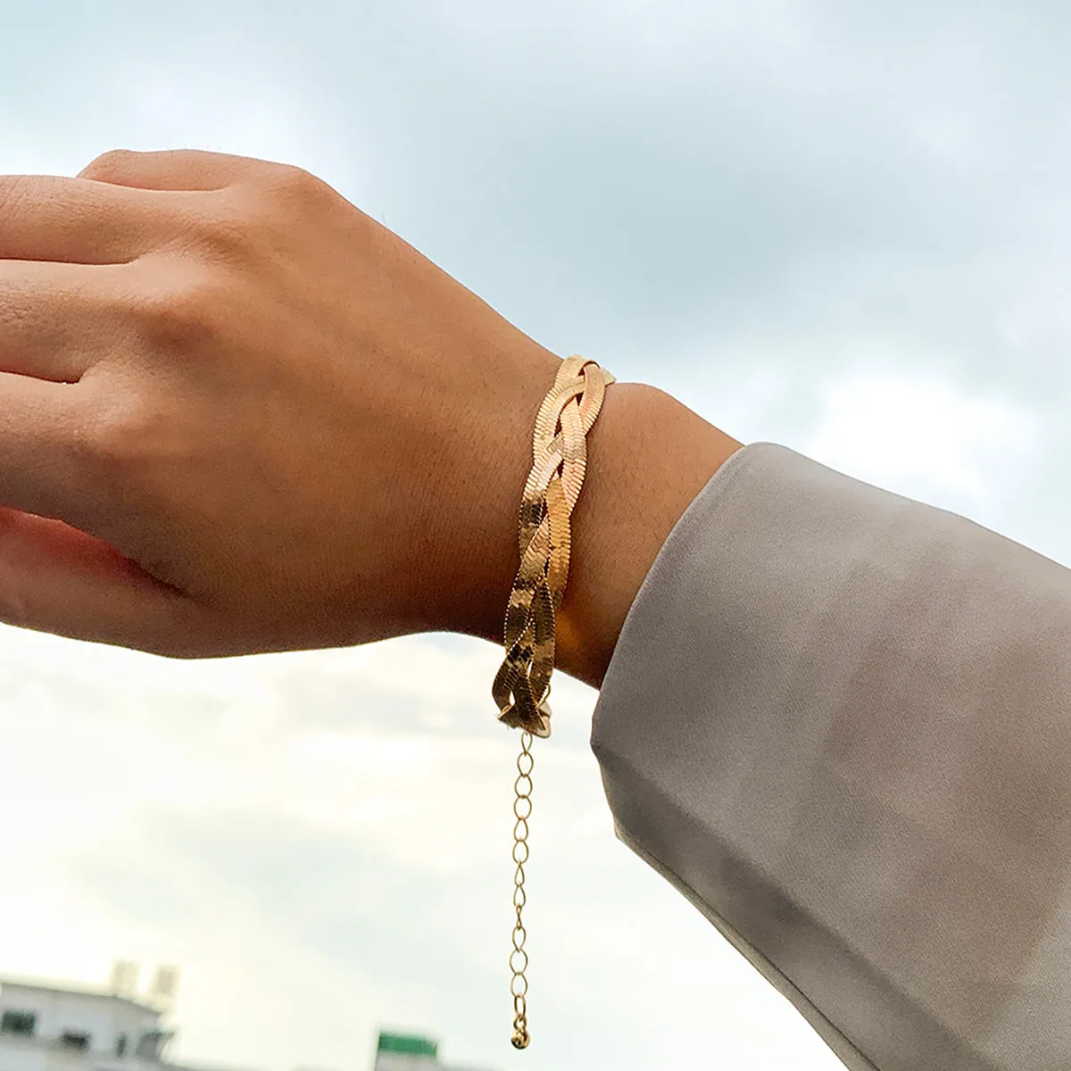 Flat Snake Chain Bracelet