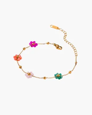 Florella – Handcrafted floral beads – Charm bracelet