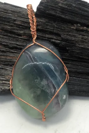Fluorite Copper Pendant