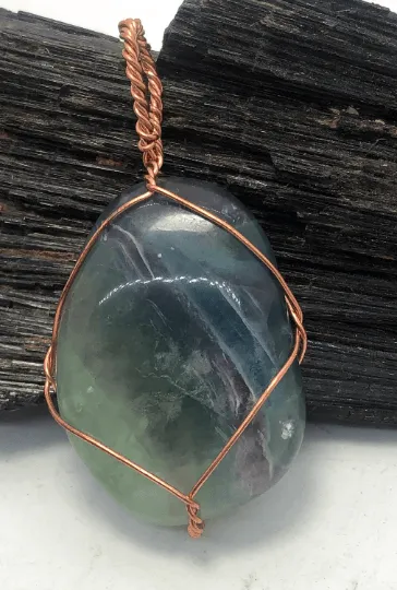 Fluorite Copper Pendant