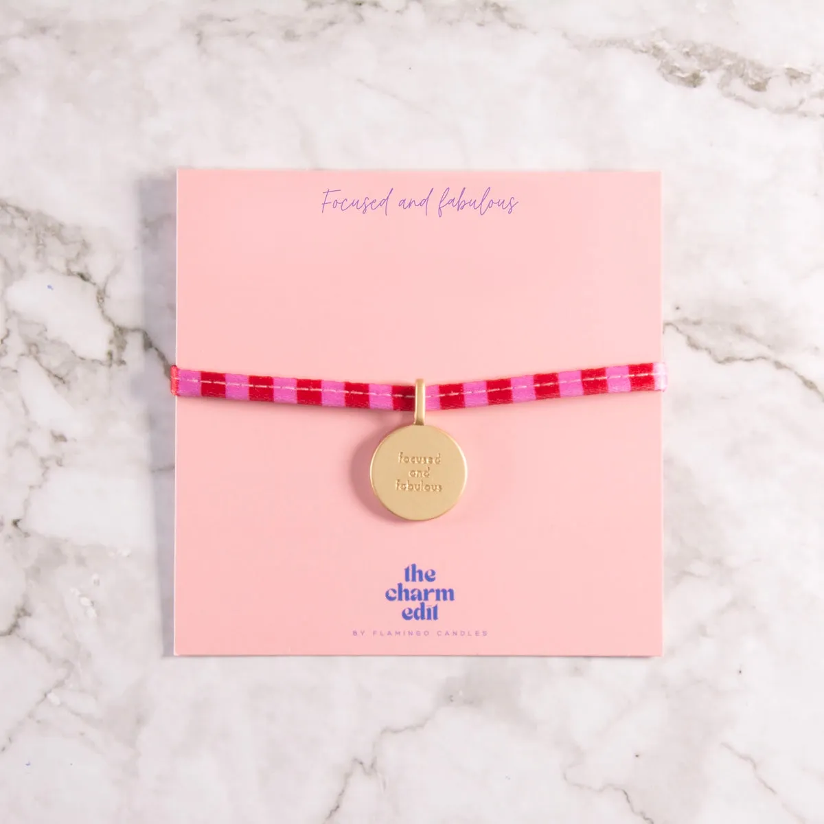 Focused and Fabulous Charm Tie Bracelet