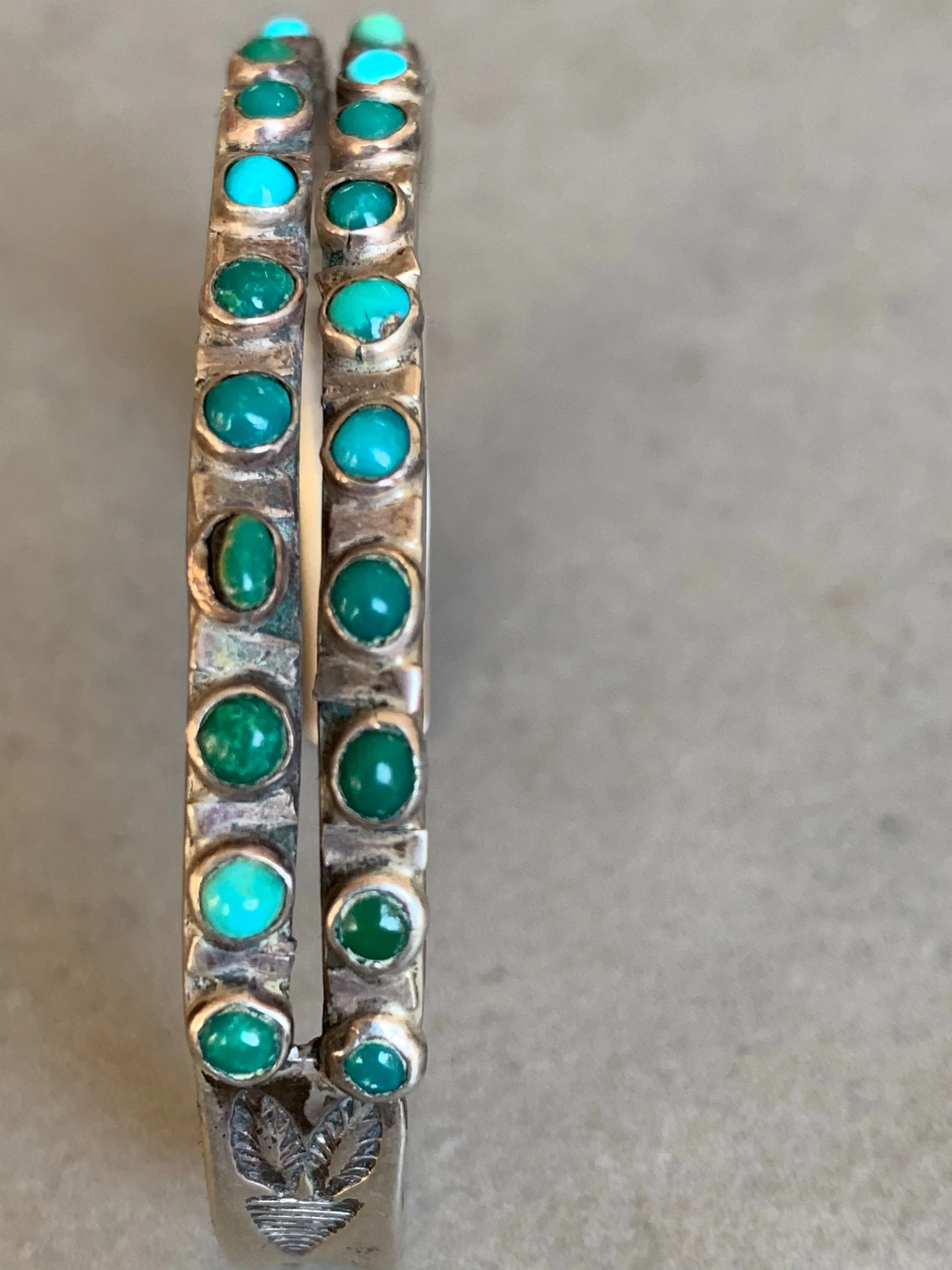 Fred Harvey Era Sterling Turquoise Bracelet