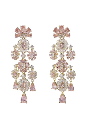 Genevieve Pink Chandelier Earrings