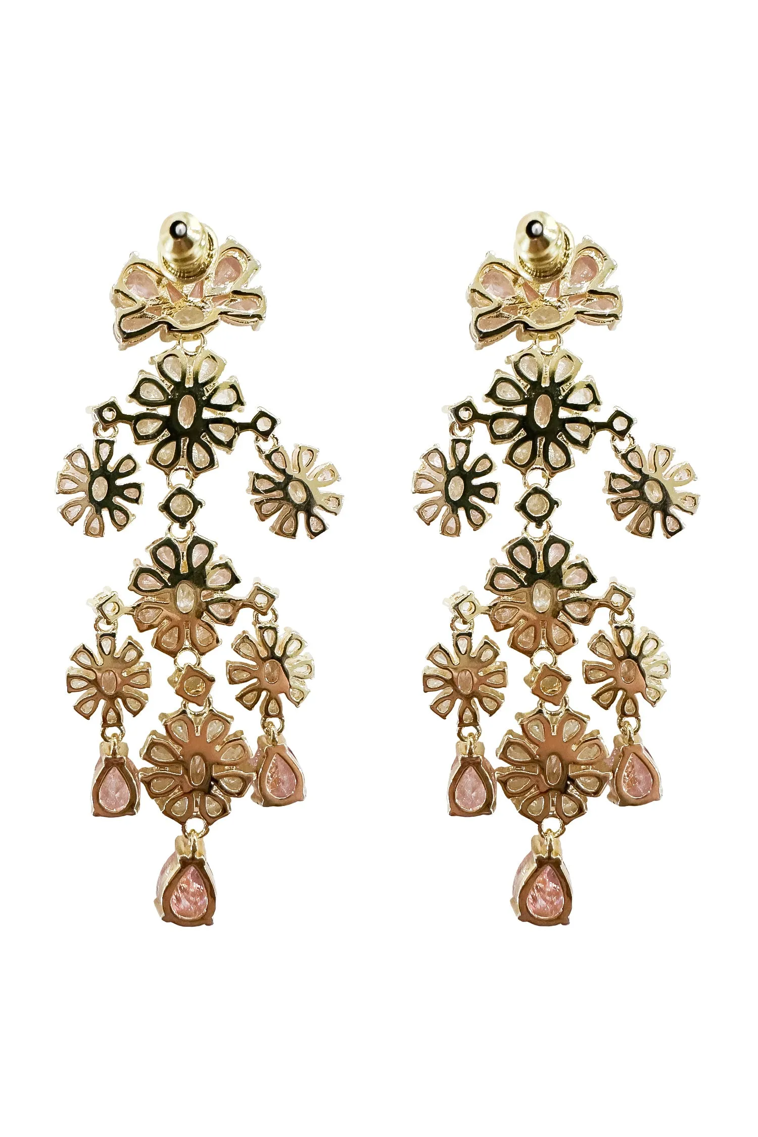 Genevieve Pink Chandelier Earrings