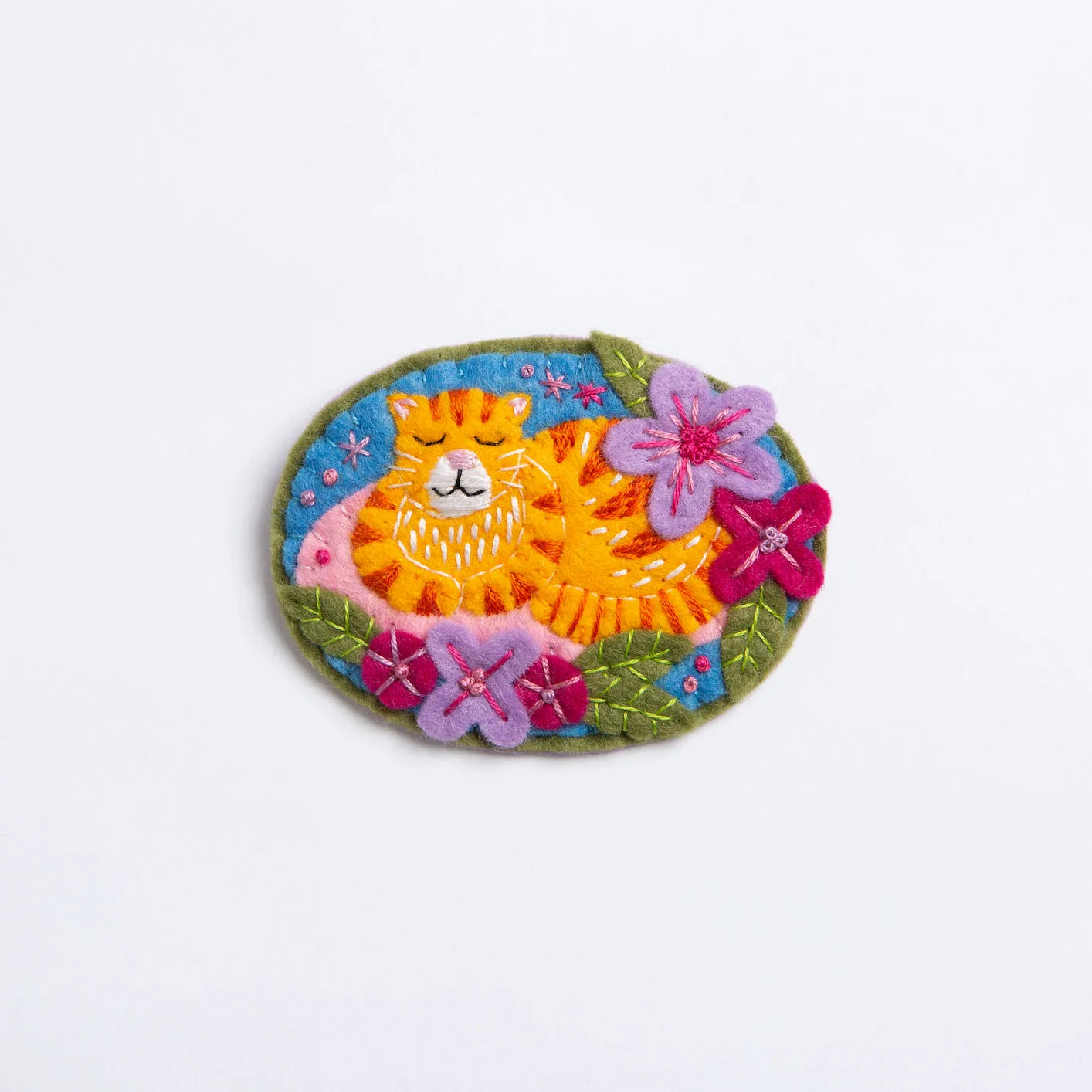 Ginger Cat Felt Craft Brooch Kit